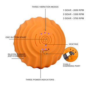 Cuerpo de goma recargable músculo Fascia bola de goma gimnasio Yoga VIBRADOR ELÉCTRICO masaje bola - Product Image 2
