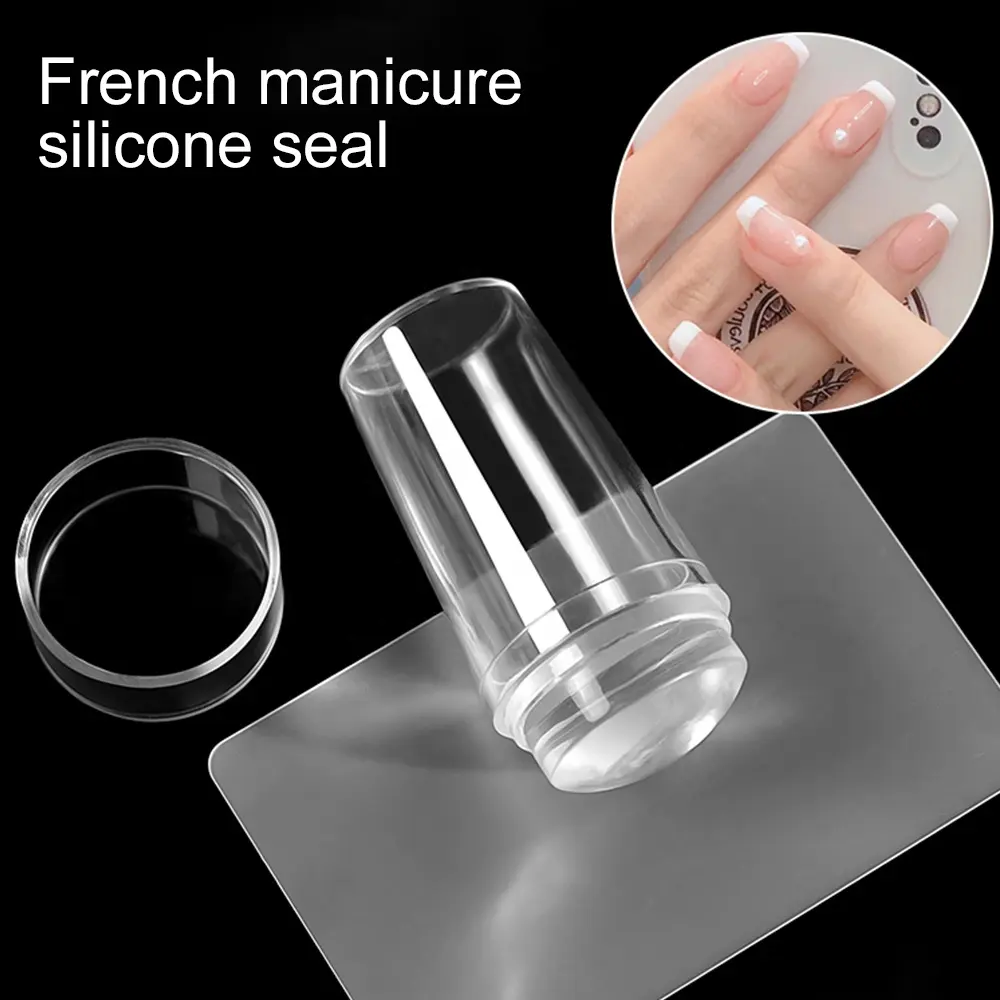 Fransız tırnak silikon pullar tırnak kalıp damgalama şablon kazıyıcı transferi tırnak damgalama seti