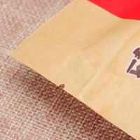 Sac d'emballage imprimé personnalisé pochette debout refermable zip-lock blanc marron brillant mat en papier kraft avec fenêtre