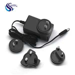 5w-72w Interchangeable Plug Power Adapter With Ce Kc Bs Gs Fcc Certification