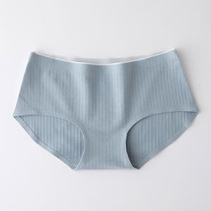 Couleur pure japonais mignon sans couture pur coton sous-vêtements pour femmes taille moyenne coton entrejambe moins de culottes pour femmes - Product Image 6