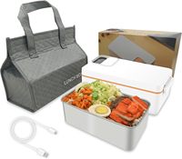 Kabellose Typ-C-Lade-Elektrische Lunchbox Speisenwärmer Ohne Wasser Tragbare Beheizte Lunchbox mit HD-Digitalanzeige