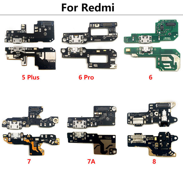 Microphone USB Charger Board for Redmi 10C 10 Prime 9A 9 8 8A 7 7A 6 6A 5 Plus Charging Port Connector Flex Cable