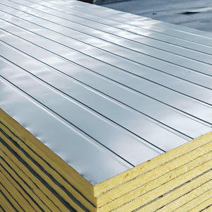 Panneaux sandwich en laine de verre acoustique thermique ignifuge en acier pour mur, panneau en mousse d'aluminium - Product Image 5