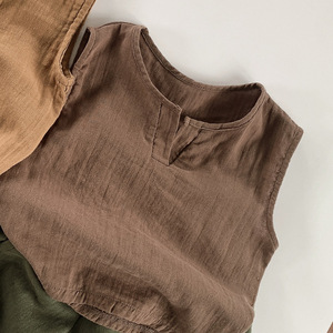 Estate nuovi ragazzi canotta sottile traspirante t-shirt senza maniche per bambini in cotone vestiti per bambini - Product Image 5