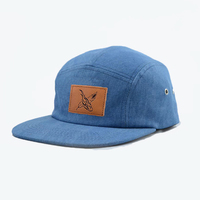 Fabrication de Patch en cuir personnalisé pour hommes, chapeau de camping à 5 panneaux, casquette de camping, sangle en cuir