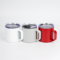Mug de voyage personnalisé en acier inoxydable 14 oz, anti-fuite, double paroi isolante, pour les amateurs de café, sans BPA, logo personnalisé OEM ODM