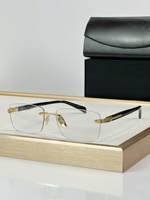 Gafas cuadradas de moda de diseñador para hombre, gafas ópticas de ordenador sin montura a la moda, montura de gafas de lectura sin montura 2025 para mujer