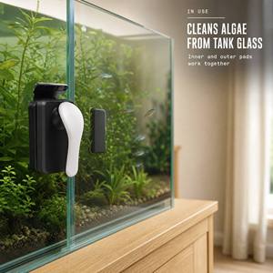 Nettoyeur magnétique flottant pour aquarium, grattoir à algues, outil de nettoyage pour aquarium sans rebord, pour aquarium d'eau douce et marine - Product Image 2