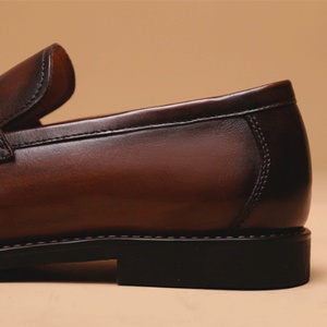 Men's Business Casual Genuine Leather <b>Toe</b> Plush Lining Loafers Rubber Outsole Fashion Trend Slip-On Shoes Spring Summer Autumn - Product Image 6