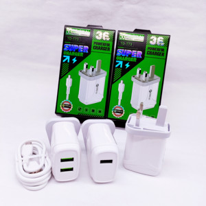 Chargeur mural USB multi-ports en gros en Chine Adaptateur de chargeur rapide au Royaume-Uni pour chargeurs de téléphones portables TD-T73 de smartphones - Product Image 2
