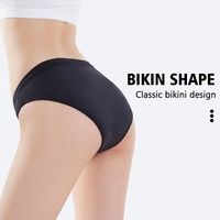 Bikini de Algodón con Estampado de Leopardo, Reutilizable, a Prueba de Fugas, de 4 Capas, de Secado Rápido, Transpirable, Antibacterial, Ecológico, Sin Costuras, de Nailon