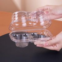 Boîte à Cupcake Conteneur à Gâteau Mini Boîte à Papier à Cupcake Transparent Jetable Unique ou Deux Aliments PET Cupcake Emballage XL Blister