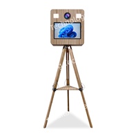 Machine photomaton instantanée DSLR en métal de 15,6 pouces avec fonction selfie et compatibilité smartphones pour événements festifs GT