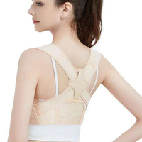Redresseur de dos ergonomique avec deux ceintures de fixation pour une correction stable, tissu élastique doux, correcteur de posture unisexe