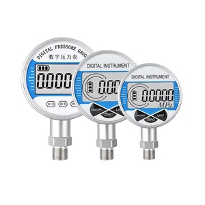 Màn Hình LCD Kỹ Thuật Số Máy Đo Áp Suất Không Khí 100mm/80mm/60mm Điện Tử Áp Suất Thủy Lực Áp Kế Chạy Bằng Pin 304 Đồng Hồ - Product Image 4