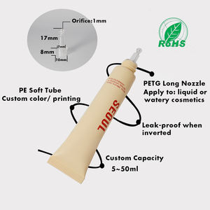 Kemasan Kosmetik Perawatan Mata 15ml, Plastik PE, Botol Tekan, Wadah Gel Perbaikan, Serum Kulit, <span class=keywords><strong>Tube</strong></span> Krim Mata dengan Nozzle PETG - Product Image 2