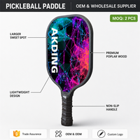 Ensemble de raquettes de pickleball Yang Wood pour adultes et enfants, pickleball d'extérieur, 735g, en stock, directement de l'usine, approvisionnement transfrontalier
