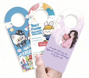 Tarjeta de Felicitación Personalizada, Colgante para Puerta <span class=keywords><strong>a</strong></span> Todo Color, Impresión Offset con Logotipo, <span class=keywords><strong>Regalo</strong></span> Promocional, Tarjeta de Visita - Product Image 3