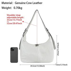Sacs à bandoulière en cuir véritable AndoBag, sac à main minimaliste de luxe, sac bandoulière en cuir de première qualité, sac à main pour femmes 1683 - Product Image 2
