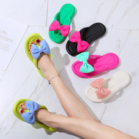 2026 nouveau KJ 1.5 Dollars modèle taille 36-41 coloré femmes dames talon bas drôle maison chaussures glisser sandales dans des pantoufles pour la maison