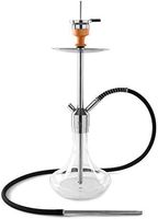 Ensemble de chicha complet en acier inoxydable de couleur unique en gros, 60 cm, luxe, miroir givré, y compris un tuyau de chicha en aluminium