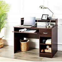 Bureau d'ordinateur au design moderne, socle fixe, pour usage commercial,