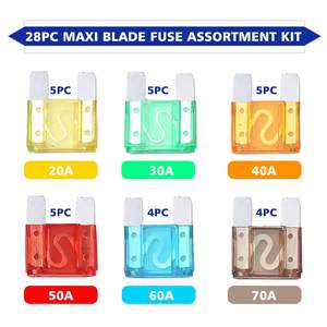 Ensemble universel de 28 fusibles à lame pour voiture, embouts en plastique pour la réparation du système de carburant de moto - Product Image 4