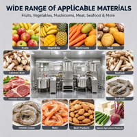 Commerciële vacuüm lage temperatuur friteuse-dehydrator 304SS fruit- en groentechips VF knapperige snack verwerkingsapparatuur
