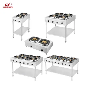 Commercial use gas cooker standing LPG naturl gas 2/4/6/8 burner gas stove