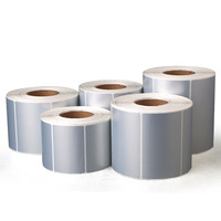Étiquette 3D mate en papier PET argenté, adhésif puissant, code-barres, imperméable, résistante à l'huile, résistante à la déchirure, pour l'agriculture, fruits, œufs, riz