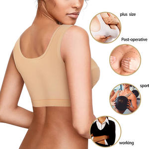 Sujetador <span class=keywords><strong>postoperatorio</strong></span> sin costuras para mujer, ropa interior correctora de postura frontal y cerrada con cinturón de soporte - Product Image 6