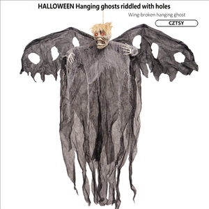 Décoration d'Halloween suspendue, vampire volant à ailes cassées, en plastique, à induction électrique, lumineux, réutilisable et durable, pour une ambiance d'horreur - Product Image 1