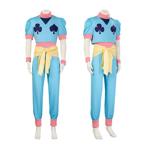 Disfraz de Cosplay de Hisoka, Conjunto Completo con Pantalones y Accesorios, Talla M, Azul, Poliéster, Traje de Anime para Hombre, Halloween, Conveniones - Product Image 2