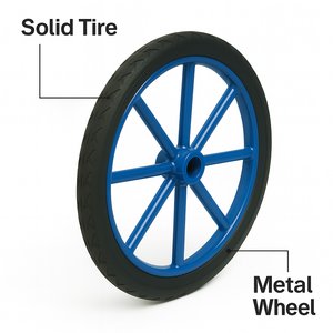 ล้อรถเข็นแบบตัน ขนาด 26 นิ้ว สำหรับงานหนัก ไม่ต้องเติมลม พร้อมซี่ลวดเสริมความแข็งแรง - Product Image 6
