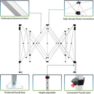 Tùy chỉnh chất lượng cao Hot Bán Tán lều triển lãm thương mại 600D chống cháy và chống cháy Lều 10x10ft quảng cáo Pop Up lều - Product Image 4