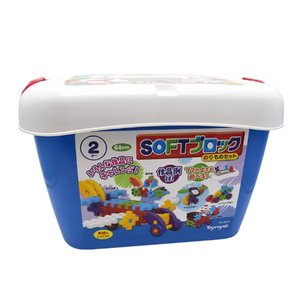 บล็อกก่อสร้างเพื่อการศึกษาสำหรับเด็กอายุ2ขวบ + วัสดุนิ่มสำหรับใช้มือสนุกรถของเล่น - Product Image 1