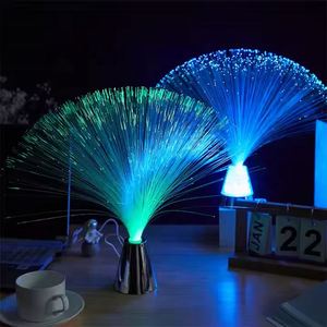 Minimalist Christmas Decorations LED Starry Fiber Optic Night <b>Light</b> with Color-Changing Crystals Neon Party Supplies Home Decor - Product Image 4