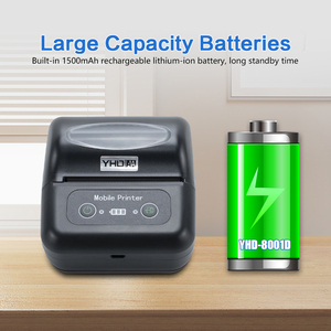 YHD-8001D 80 mét xách tay <span class=keywords><strong>mini</strong></span> Máy in hóa đơn nhiệt, hỗ trợ USB BT kết nối, Tương thích với iOS Android Windows - Product Image 2