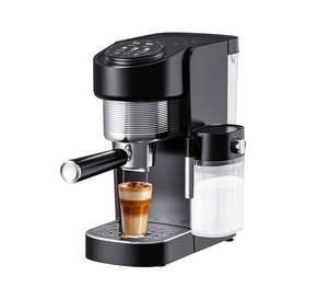 Machine à café expresso semi-automatique avec écran LCD, 1400W, 1,1L, avec mousseur à lait pour la maison, le bureau, le restaurant - Product Image 5