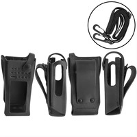 Étui de transport en cuir rigide PMLN5840A PMLN5840 avec 3 passants de ceinture pivotants pour talkie-walkie Motorola PD4801E XPR7550E DGP8550E