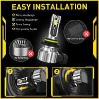   Ampoules LED 9006 6000K Blanc pour Feux de Route 400% Plus Lumineuses Ampoules LED HB4 Remplacement pour Ampoules LED Automobiles Halogènes