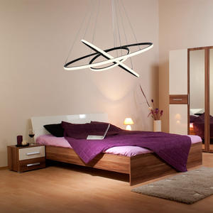 Lámpara colgante de círculo de 3 anillos moderna nórdica, lámpara LED redonda de lujo para comedor y sala de estar para oficina en casa - Product Image 5