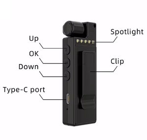 Caméra sportive numérique électrique 1080P HD, caméra corporelle, objectif rotatif, enregistrement vidéo USB en option, caméra vidéo professionnelle - Product Image 5