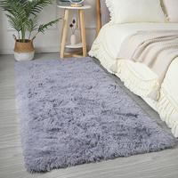 Tapis de salon, moelleux et super doux, tapis luxueux en fausse fourrure à poils longs pour la tête de lit
