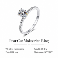 Bague de mariage en moissanite 1CT 2CT, bague de fiançailles en moissanite taille ovale pour femme, bijoux de mariage
