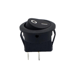 Interruptor Basculante Redondo Pequeño Negro de 2 Pines ON-OFF 3A 250V 6A 125V CA, Apertura 14.5mm-15mm - Product Image 2