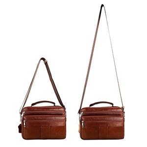 <span class=keywords><strong>M6</strong></span> Sac <span class=keywords><strong>de</strong></span> messager pour hommes à poignée supérieure Sac à main à bandoulière latéral en cuir véritable Sacs à bandoulière pour hommes - Product Image 4