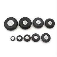 2 roues élastiques de 1 à 5 pouces en caoutchouc PU EVA Nylon de qualité pour modèles d'avions RC à voilure fixe, moulées par injection, pour bricolage