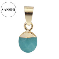 Pendentif en forme de larmes, bijou multicolore en pierre naturelle, Mini pierre en cristal, nouvelle collection